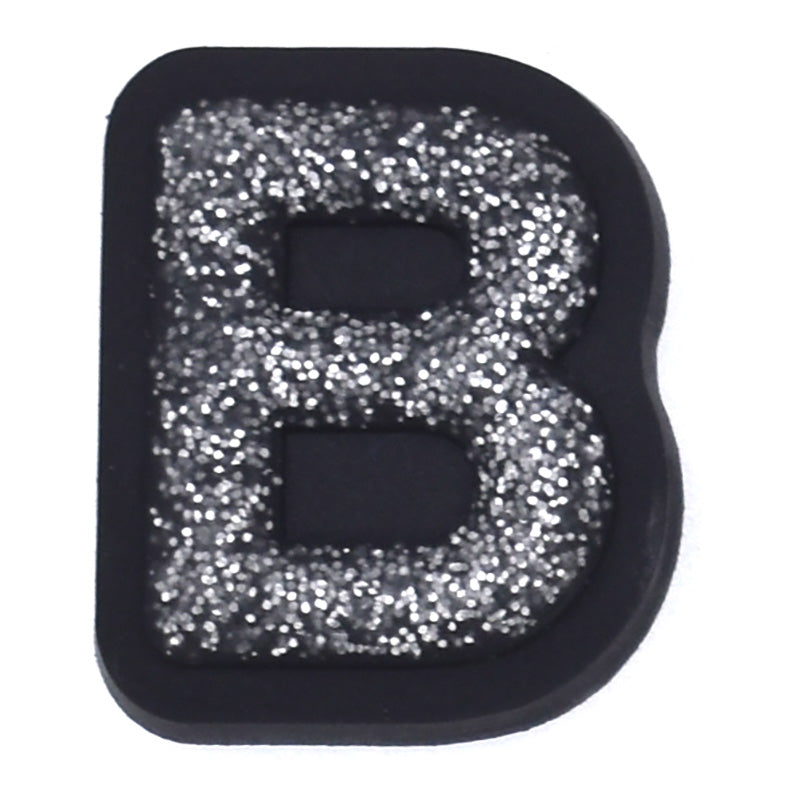 [product_title]A-Z LETTERS SPARKLE SILVER ON BLACK