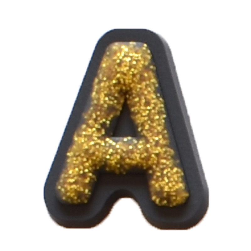 [product_title]A-Z LETTERS SPARKLE GOLD ON BLACK