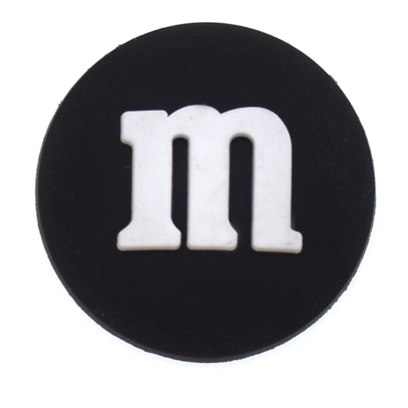 M and M's BLACK drag?e chocolate confectionery 28-16 Shoe Charm