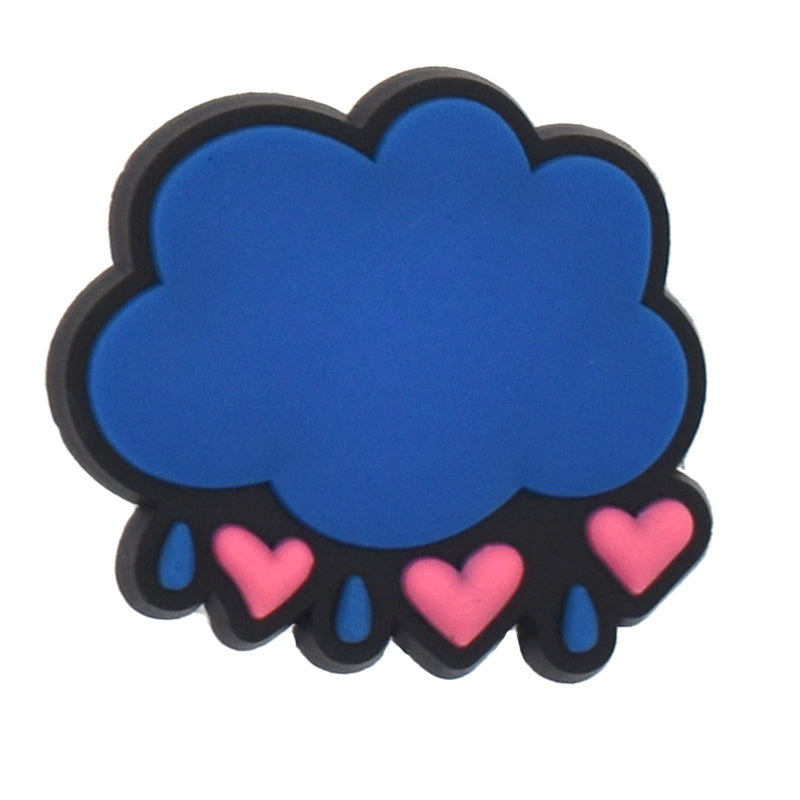 Blue cloud hearts 309-18 Shoe Charm