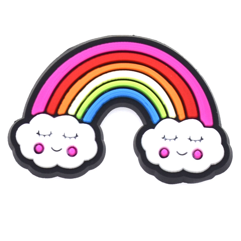 Sleepy cloud rainbow PVC Croc Clog Shoe  Accessory 319-01 Shoe Charm