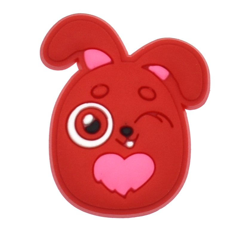 Red Wink\n  Bunny Heart 330-01 Shoe Charm