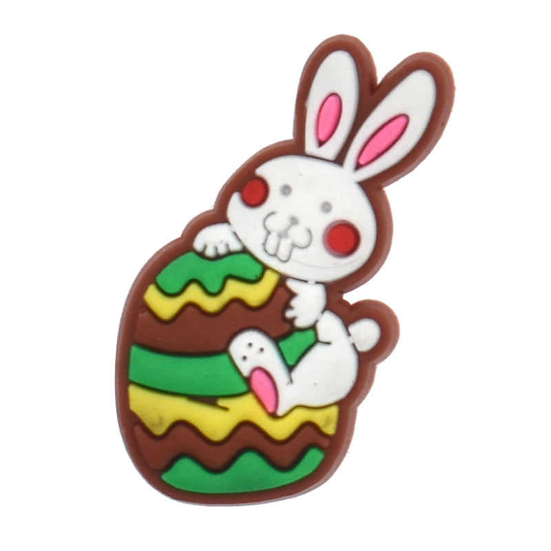 White Egg Hug Bunny 330-012\n  Shoe Charm