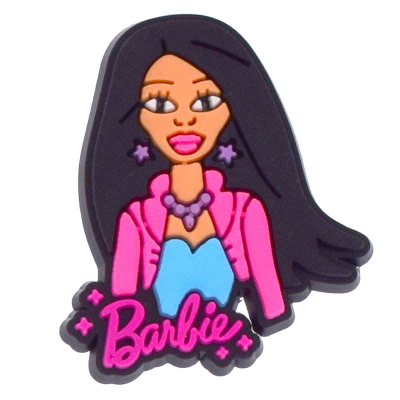 Long black hair Barbie  344-12 Shoe Charm