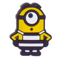 Black & white striped apron Minions 346-07 Shoe Charm