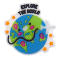 TRAVEL THE WORLD logo sign 362-06 Shoe Charm
