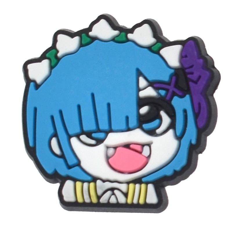Blue hair devil girl Decorative Clog Charm 373-02 Shoe Charm