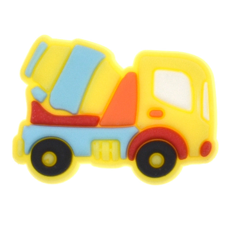 Yellow cement mixer truck 379-06\n  Shoe Charm