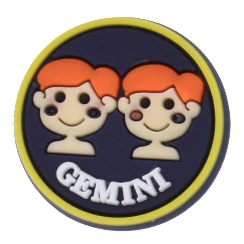 GEMINI round badge sign logo Astrology, Horoscope 42-21 Shoe Charm