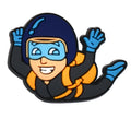 Freefall super fun girl Skydiving 430-04 Shoe Charm