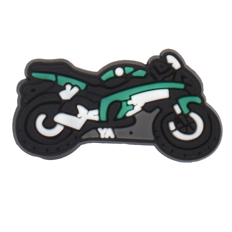 Motorbike green flash 432-06 Shoe Charm