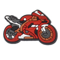 Motorbike red tyres 432-07 Shoe Charm