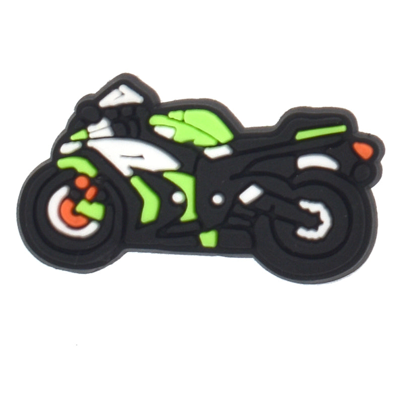Motorbike lime green 432-013 Shoe Charm