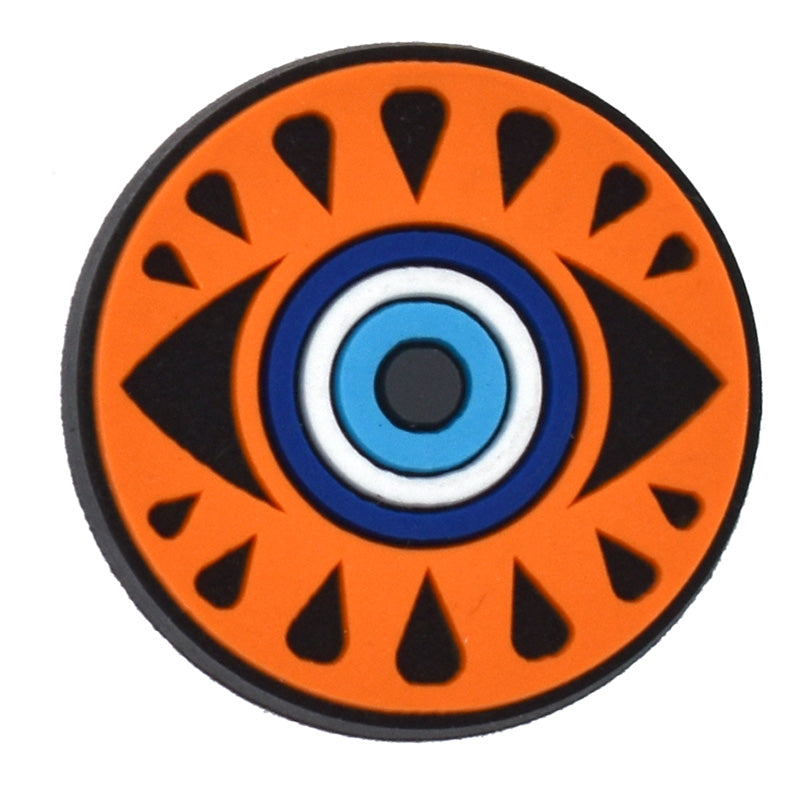 Round orange/blue Evil Eye 449-08 Shoe Charm