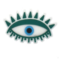 Oval Aqua with lashes Evil Eye 458-05 Shoe Charm