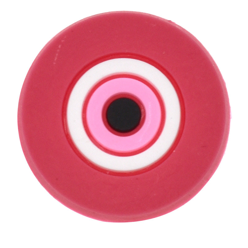 Round dark pink/pink Evil Eye 458-16 Shoe Charm