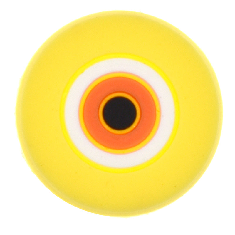 Round yellow/orange Evil Eye 458-17 Shoe Charm