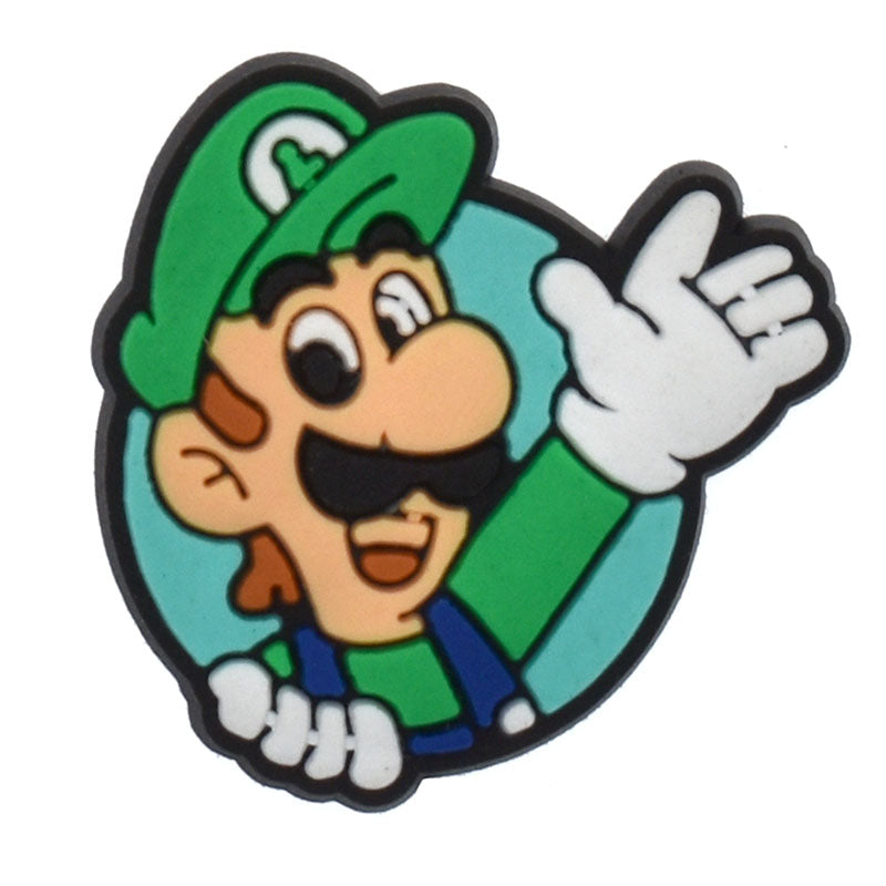 Luigi high five from Super Mario 466-02 Shoe Charm