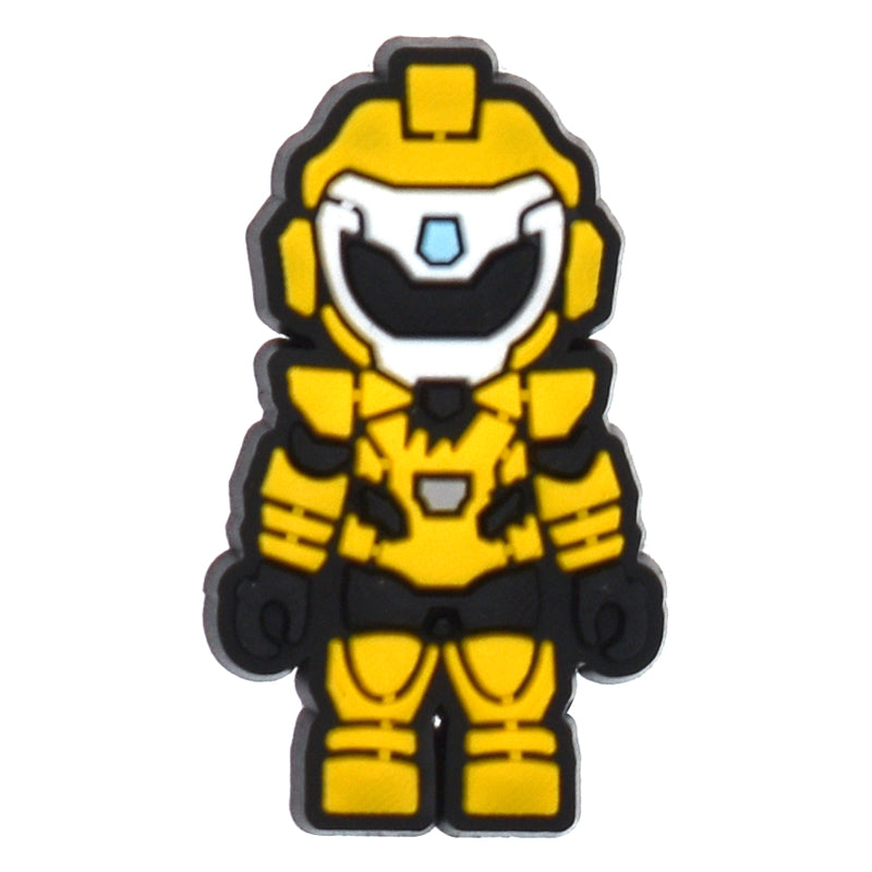 Yellow Robot Warrior Collectible Shoe Decoration Charm 467-03 Shoe Charm