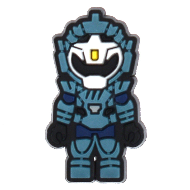 Blue/Grey Robot Warrior Collectible Shoe Decoration Charm 467-04 Shoe Charm