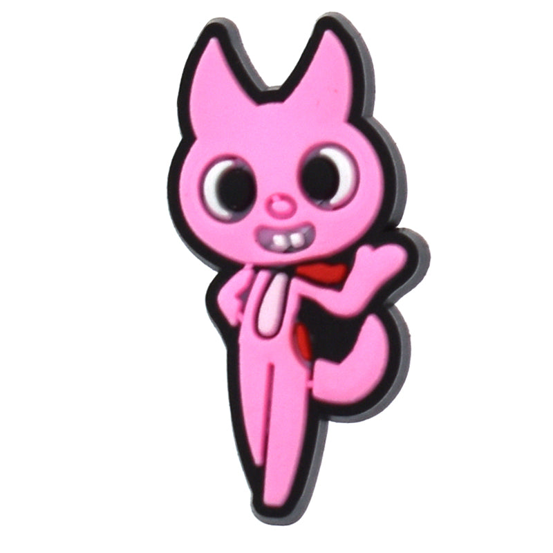 Cute Pink Cartoon Cat Character Shoe Decoration Charm Decorative Clog Charm 467-08 Shoe Charm