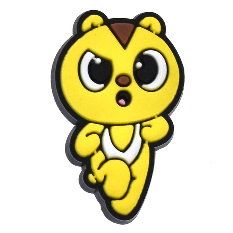 Cute Yellow Smiling Cartoon Squirrel  PVC Clog Decoration 467-10 Shoe Charm