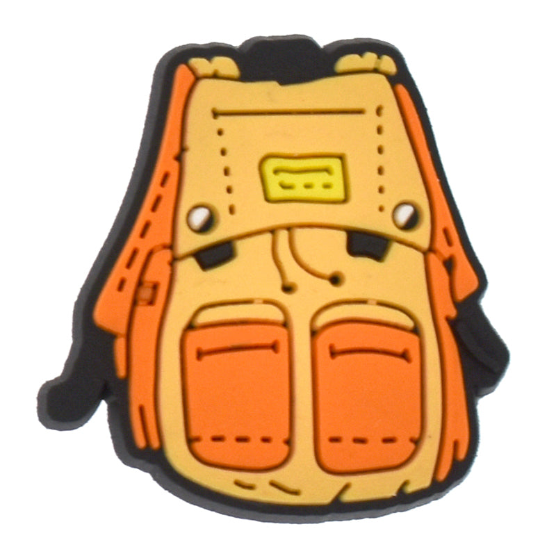 Orange school rucksack bag Lightweight Clog Shoe Charm 498-08 Shoe Charm