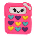 Happy heart pocket calculator Collectible PVC Decoration Charm 498-09 Shoe Charm