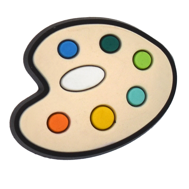 Art class oil colours pallette Creative Fashion Shoe Accessory 498-12 Shoe Charm