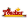 Teacher sign logo Unique Shoe Decoration Accessory 498-17 Shoe Charm