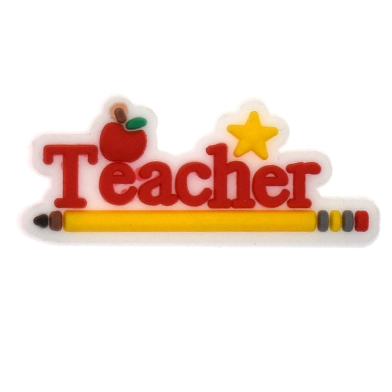 Teacher sign logo Unique Shoe Decoration Accessory 498-17 Shoe Charm