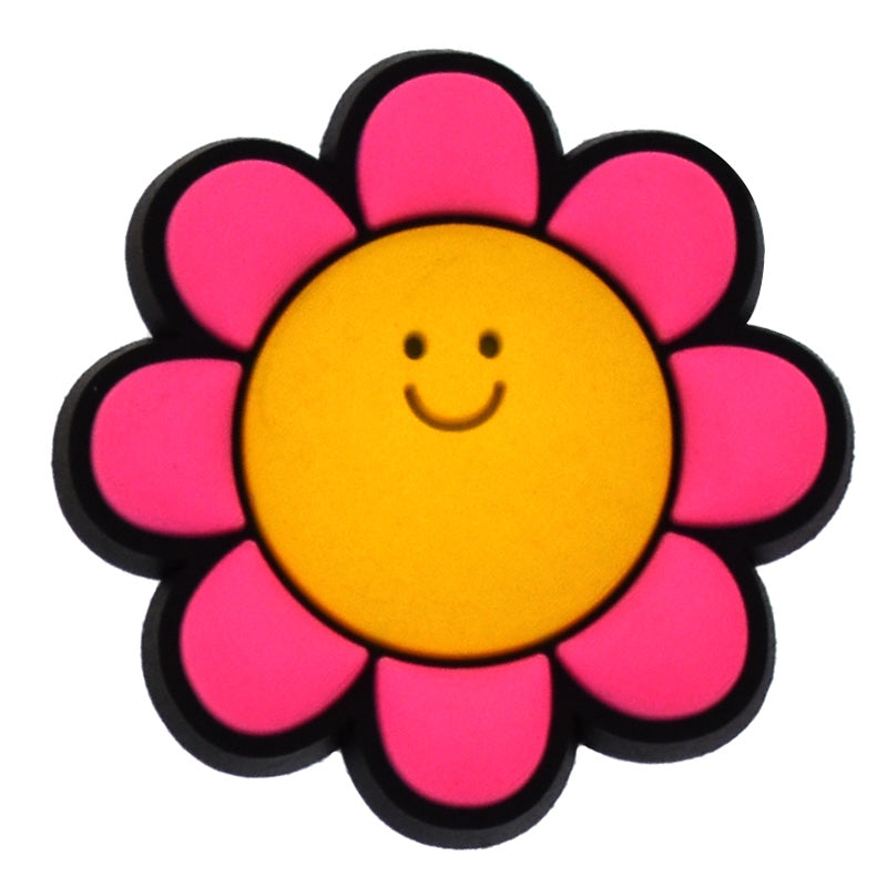 Pink petal smiling daisey Stylish Shoe Charm Accessory 499-01 Shoe Charm