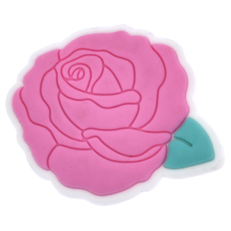 Red Rose flower Novelty Croc Decoration Charm 499-12 Shoe Charm