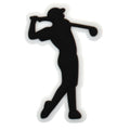 Man tee off silhouette Golf  500-03 Shoe Charm