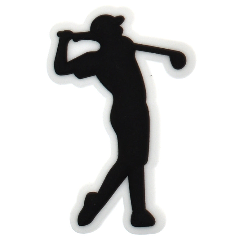 Man tee off silhouette Golf  500-03 Shoe Charm