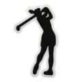 Lady tee off silhouette Golf  500-09 Shoe Charm