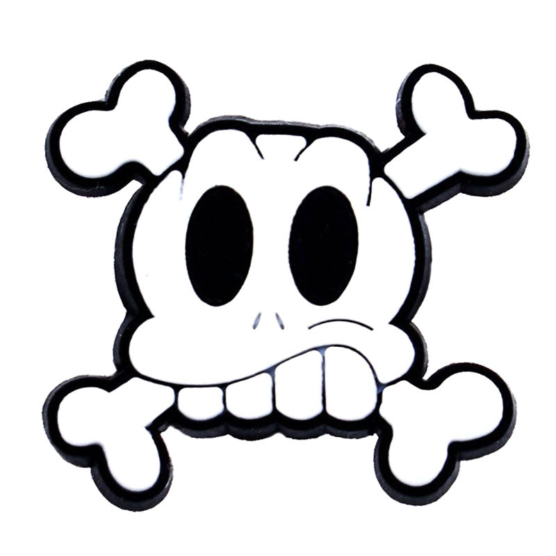 Shoe charms - Goofy teeth skull & croosbones 53-09