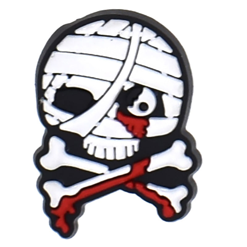 Bandaged skull & crossbones 53-133 Shoe Charm