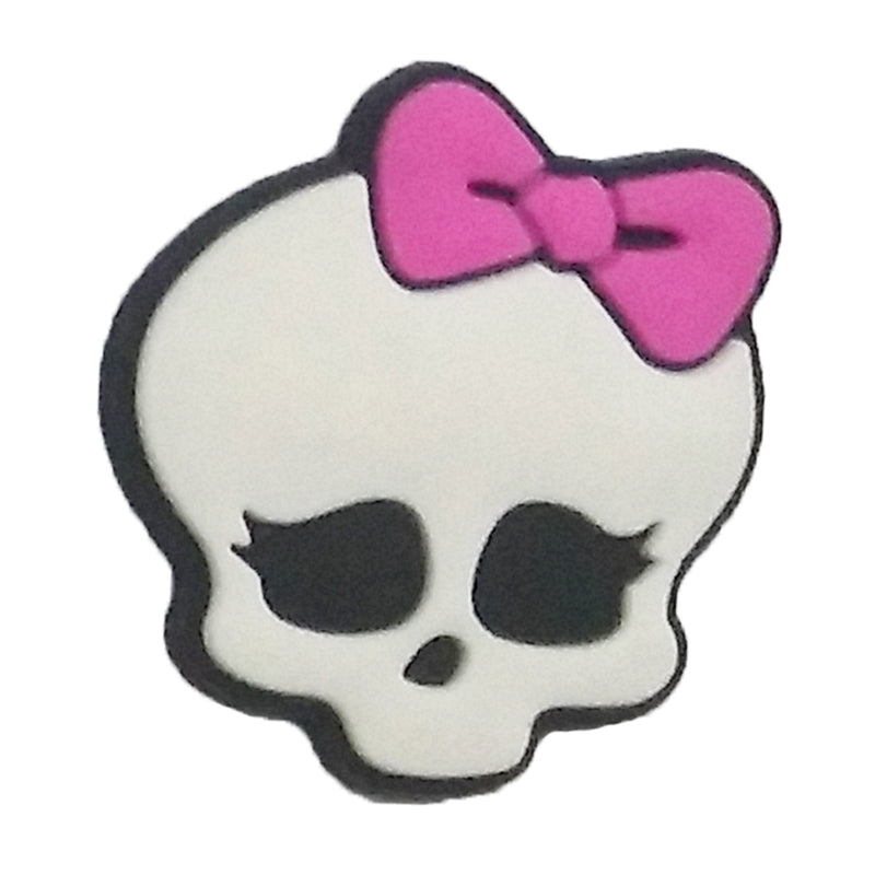 Pink ribbon skull 53-28 Shoe Charm