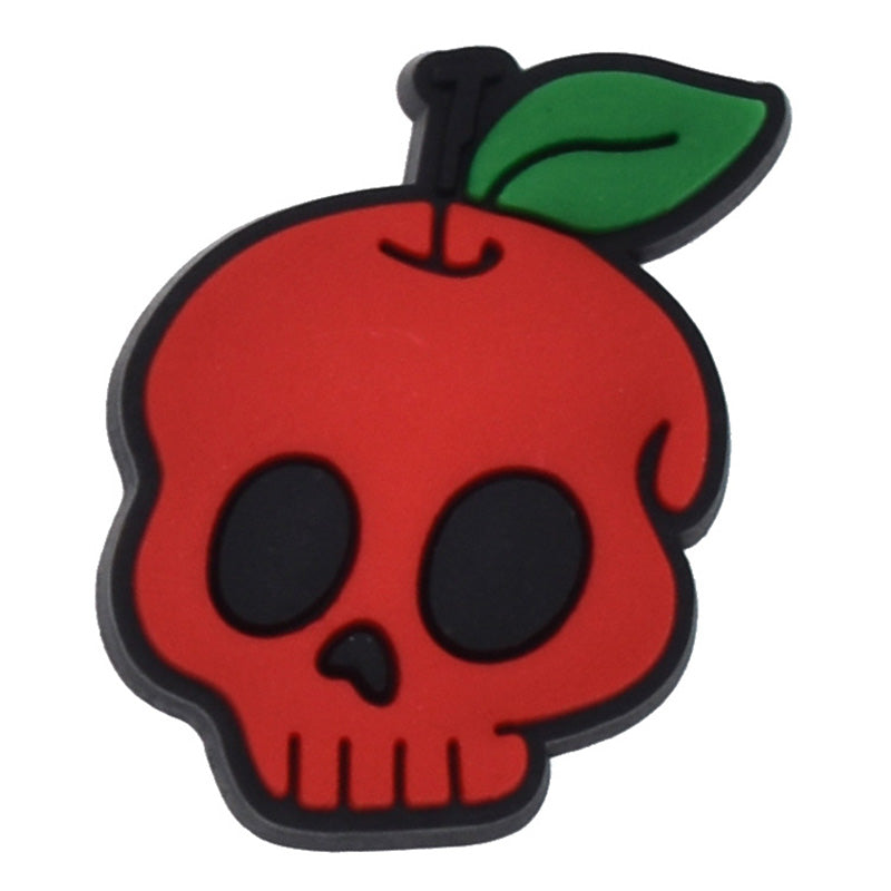 Red apple skull 53-58 Shoe Charm