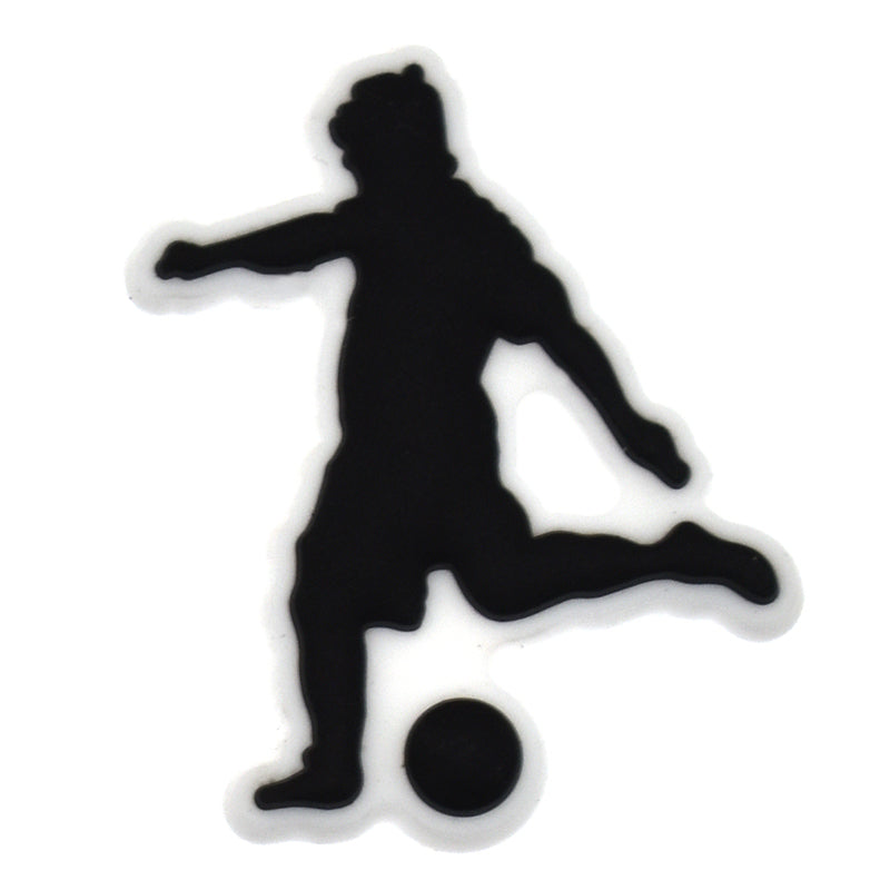 Kick at goal silhouette Football 534-15 Shoe Charm