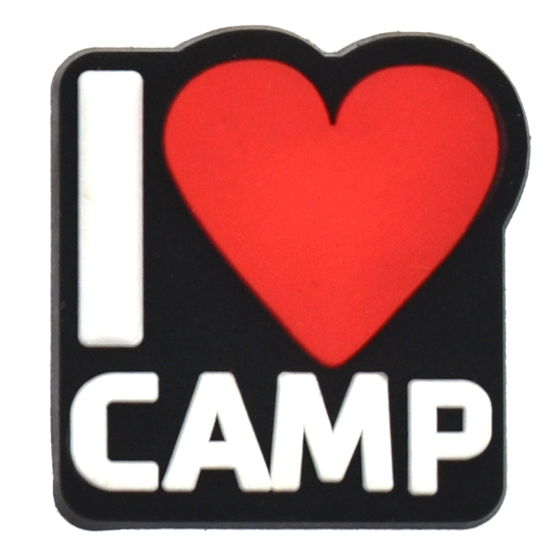 I LOVE CAMP badge sign logo Camping 541-08 Shoe Charm