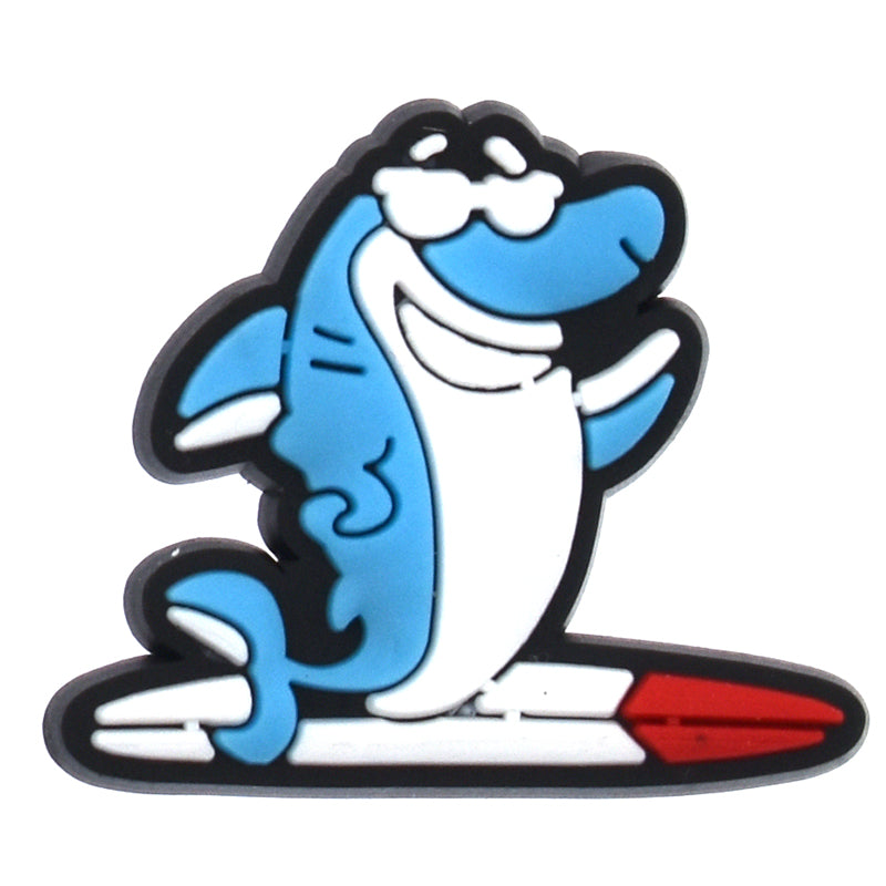 Riding a surfboard Sharks 542-14 Shoe Charm