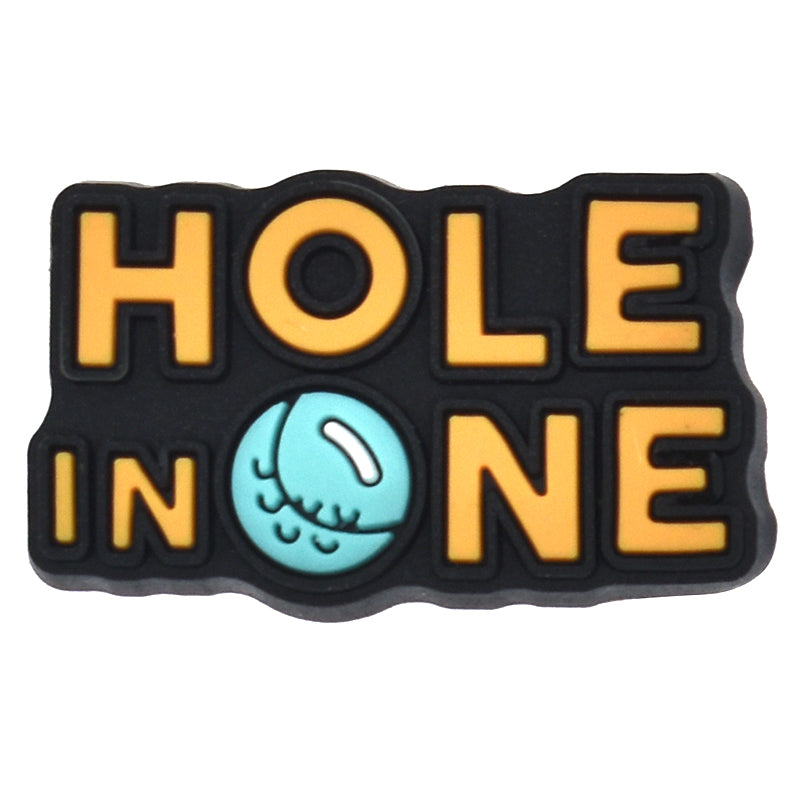 HOLE IN ONE logo sign badge Golf  543-01 Shoe Charm