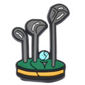 Clubs in a bag Golf  543-09 Shoe Charm
