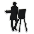 Silouette easel Painting 552-07 Shoe Charm