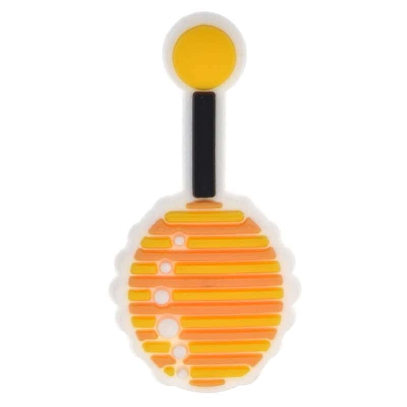Honeycomb stick to lick Honey Bee 553-01 Shoe Charm