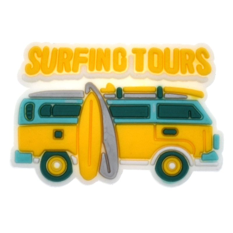 Ready to go tours bus Surfing  555-04 Shoe Charm
