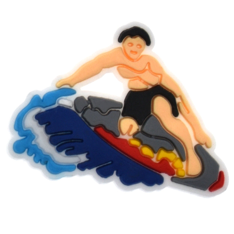 Boy on a wave Surfing 555-08 Shoe Charm