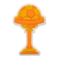 Gold trophy Football 583-13 Shoe Charm